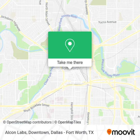 Mapa de Alcon Labs, Downtown