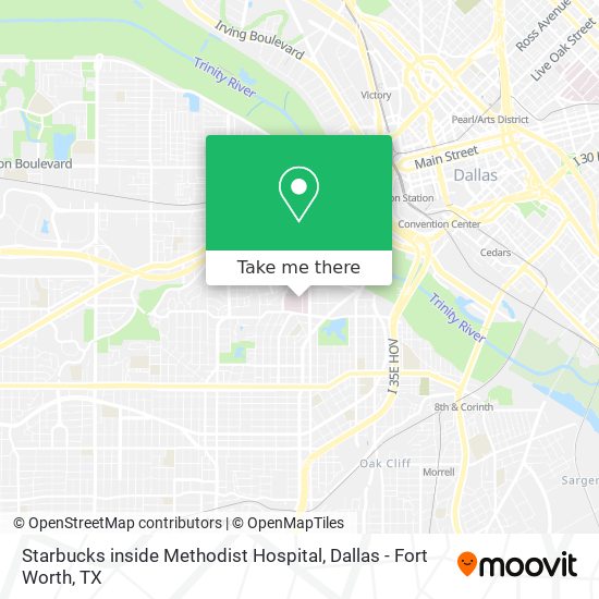 Starbucks inside Methodist Hospital map