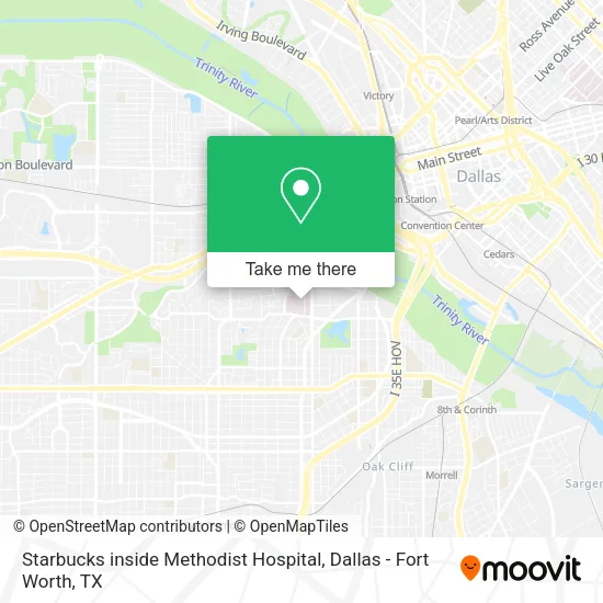 Mapa de Starbucks inside Methodist Hospital