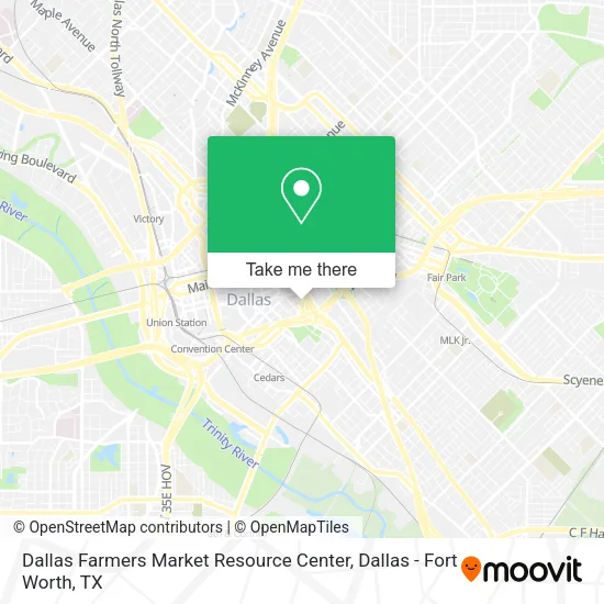 Dallas Farmers Market Resource Center map