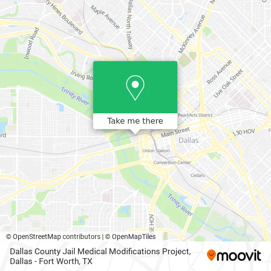Dallas County Jail Medical Modifications Project map