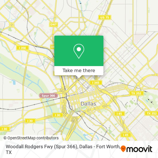 Woodall Rodgers Fwy (Spur 366) map