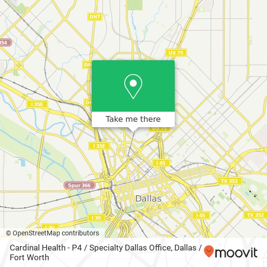 Cardinal Health - P4 / Specialty Dallas Office map