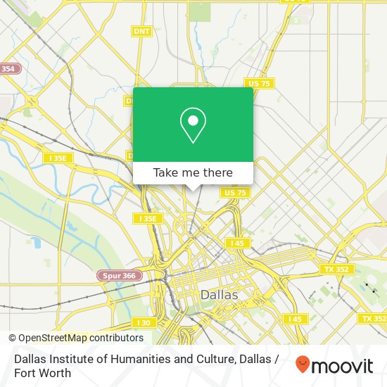 Dallas Institute of Humanities and Culture map