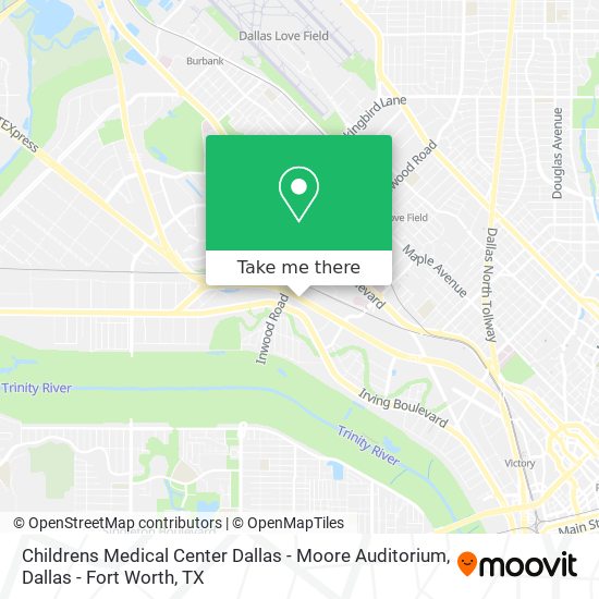 Childrens Medical Center Dallas - Moore Auditorium map