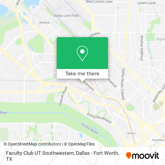 Faculty Club UT Southwestern map