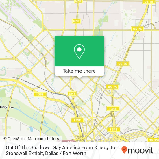 Mapa de Out Of The Shadows, Gay America From Kinsey To Stonewall Exhibit