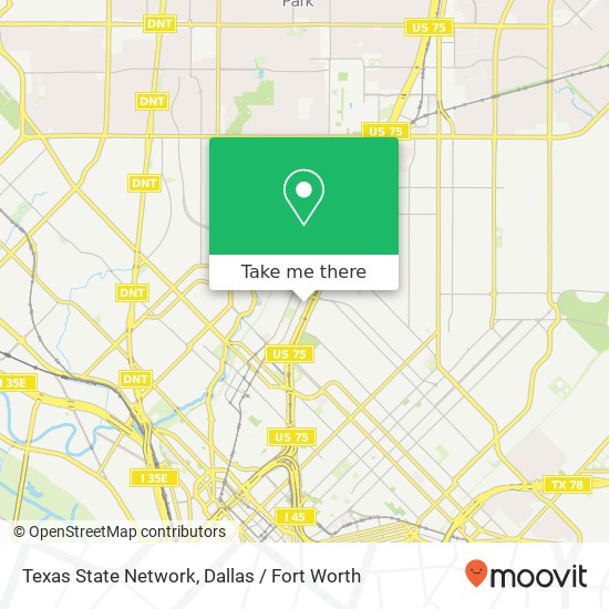 Mapa de Texas State Network