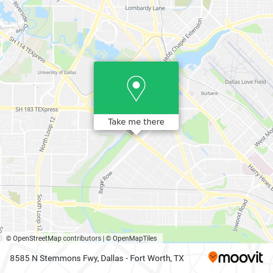 8585 N Stemmons Fwy map