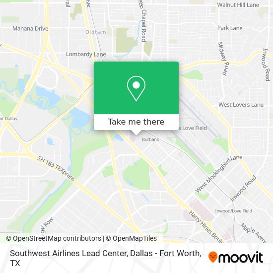 Southwest Airlines Lead Center map