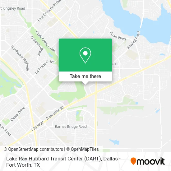 Lake Ray Hubbard Transit Center (DART) map