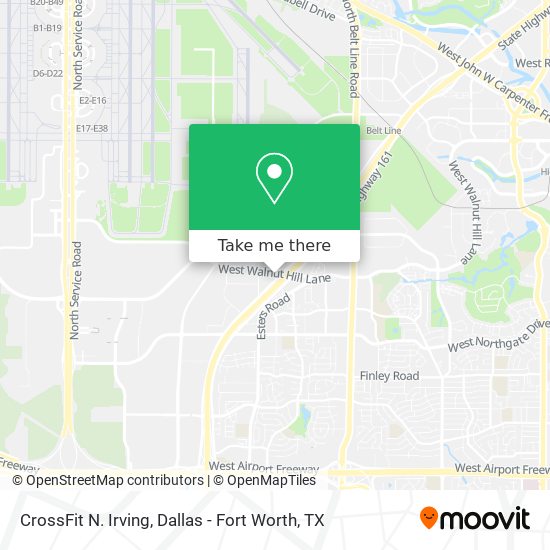 CrossFit N. Irving map