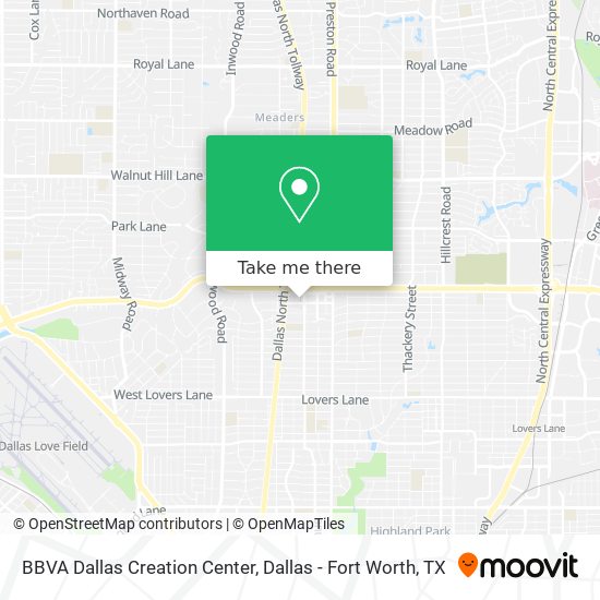 BBVA Dallas Creation Center map