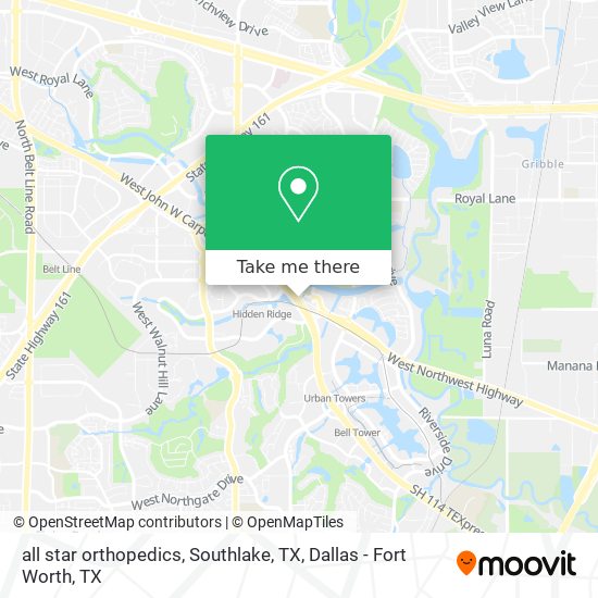 all star orthopedics, Southlake, TX map