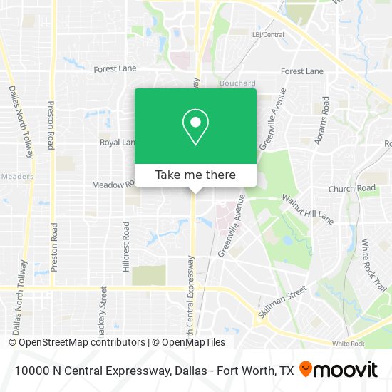 10000 N Central Expressway map