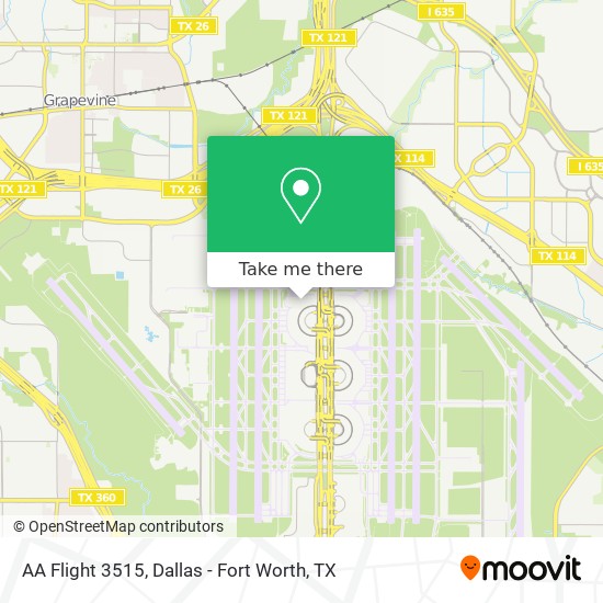 AA Flight 3515 map