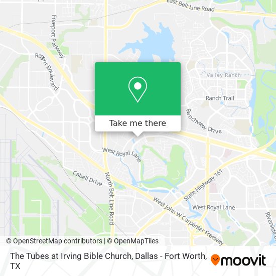 The Tubes at Irving Bible Church map