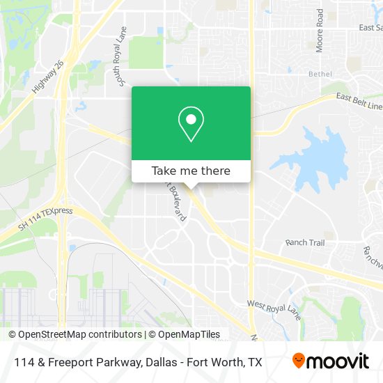 Mapa de 114 & Freeport Parkway