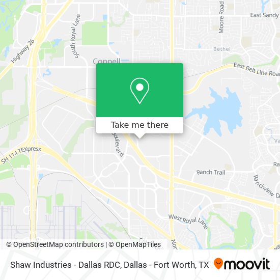 Mapa de Shaw Industries - Dallas RDC