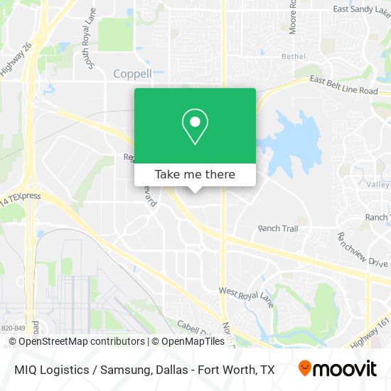 MIQ Logistics / Samsung map