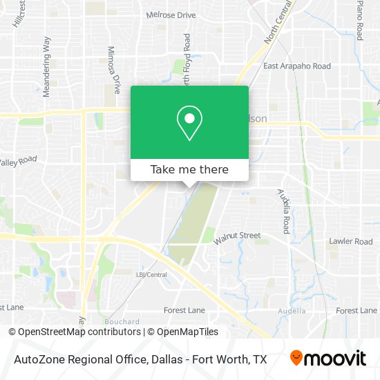 AutoZone Regional Office map