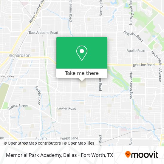 Memorial Park Academy map