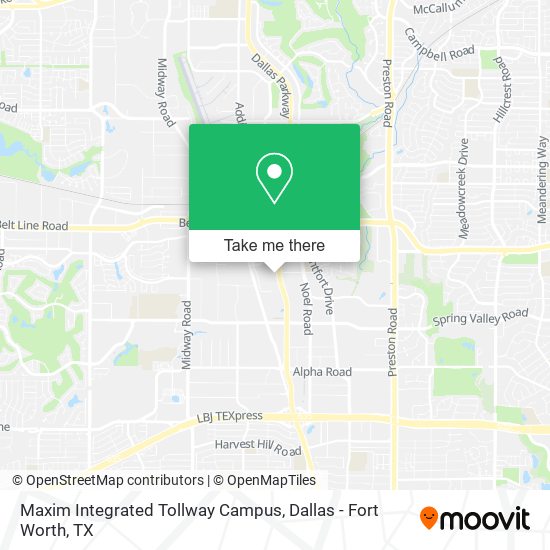 Maxim Integrated Tollway Campus map