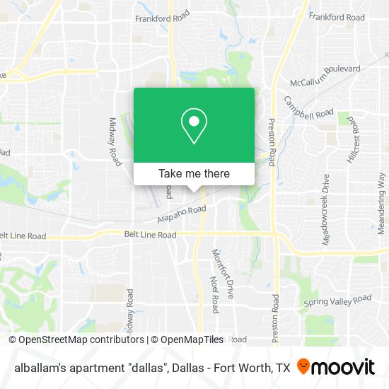alballam's apartment "dallas" map