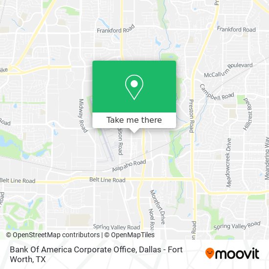 Bank Of America Corporate Office map