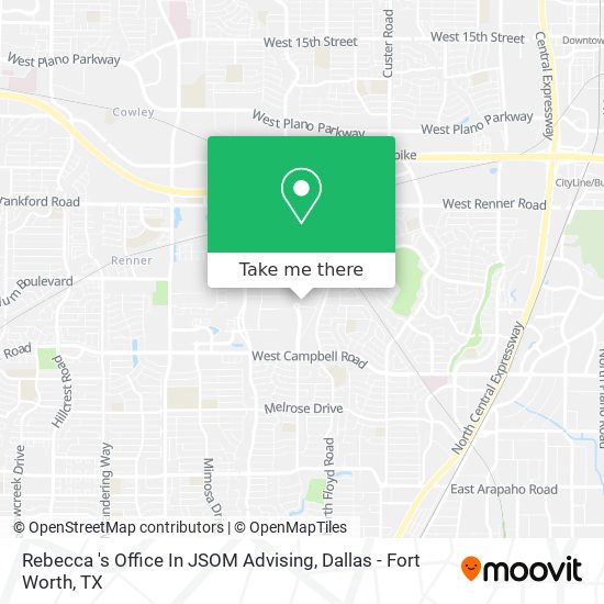 Mapa de Rebecca 's Office In JSOM Advising
