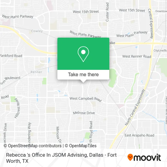 Rebecca 's Office In JSOM Advising map