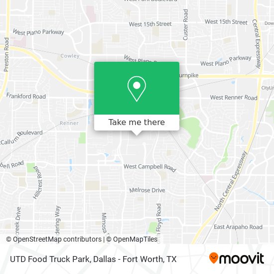 Mapa de UTD Food Truck Park