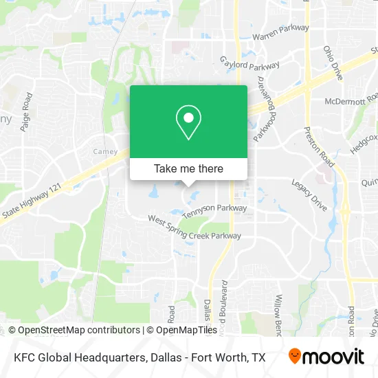 Mapa de KFC Global Headquarters