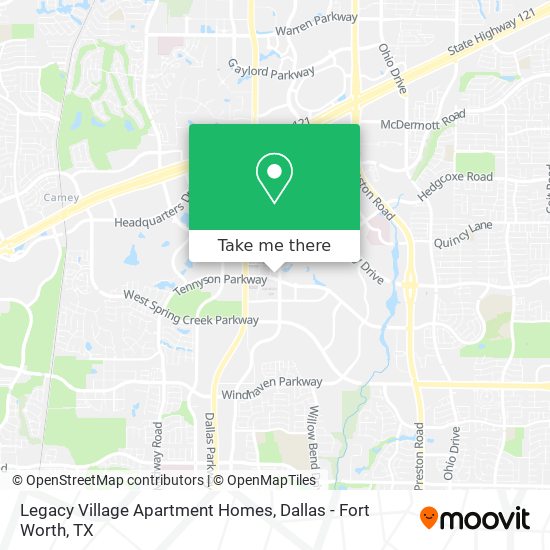 Legacy Village Apartment Homes map
