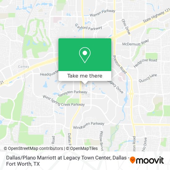 Dallas / Plano Marriott at Legacy Town Center map