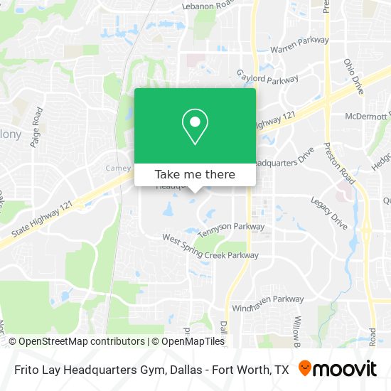Frito Lay Headquarters Gym map