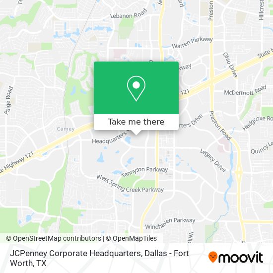 JCPenney Corporate Headquarters map