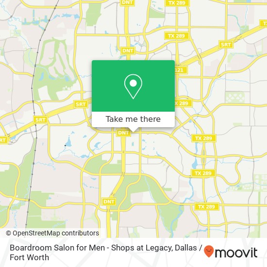 Boardroom Salon for Men - Shops at Legacy map