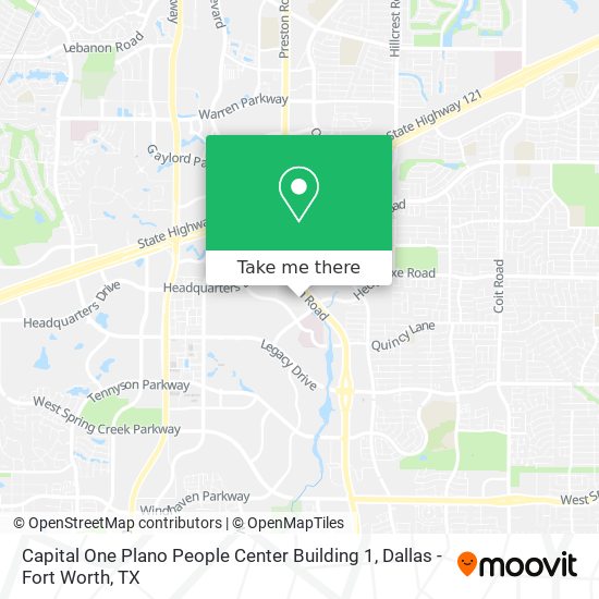 Capital One Plano People Center Building 1 map