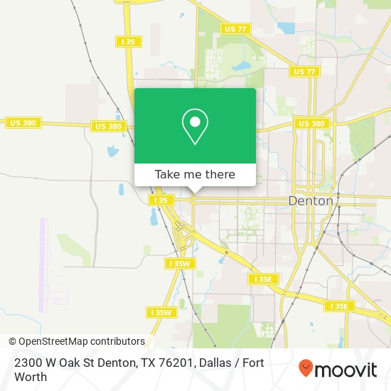 2300 W Oak St Denton, TX 76201 map