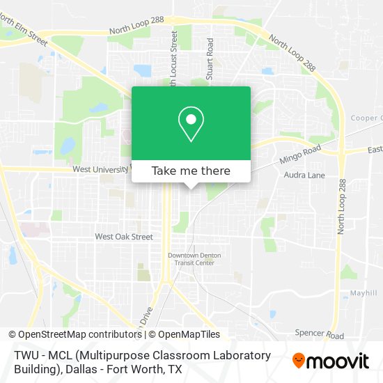 TWU - MCL (Multipurpose Classroom Laboratory Building) map