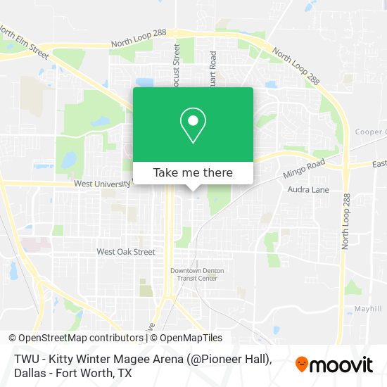 Mapa de TWU - Kitty Winter Magee Arena (@Pioneer Hall)