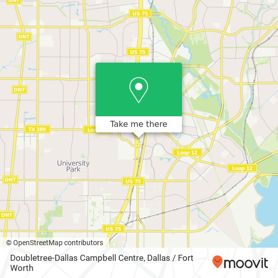 Doubletree-Dallas Campbell Centre map