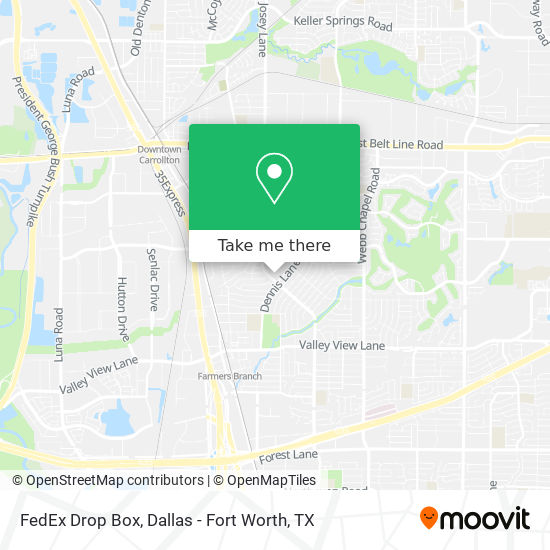 How To Get To Fedex Drop Box In Farmers Branch By Bus Light Rail Or Train