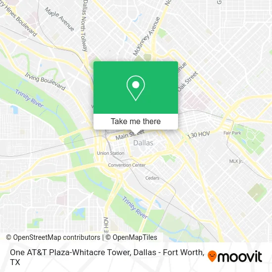 One AT&T Plaza-Whitacre Tower map