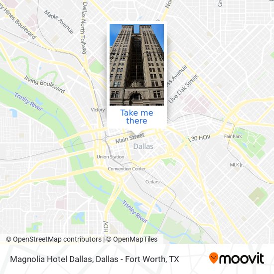 Magnolia Hotel Dallas map