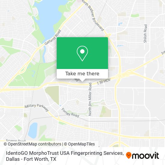 Mapa de IdentoGO MorphoTrust USA Fingerprinting Services