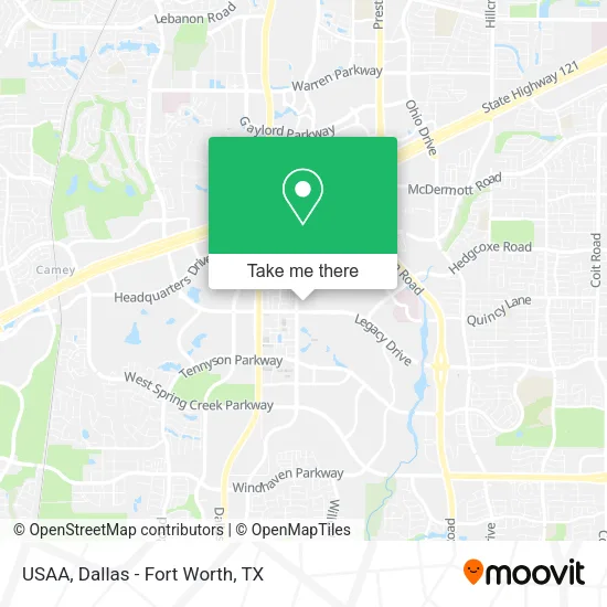 USAA map