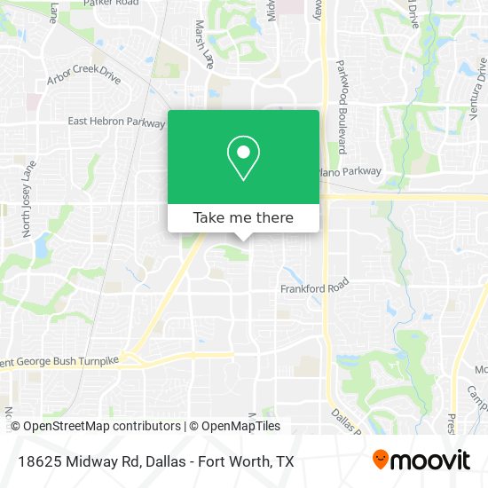 18625 Midway Rd map