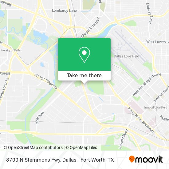 8700 N Stemmons Fwy map